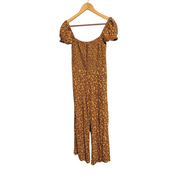 Faithful The Brand Della Jumspuit in Chocolate Nicasia Floral Size 4 G - Picture 2 of 12